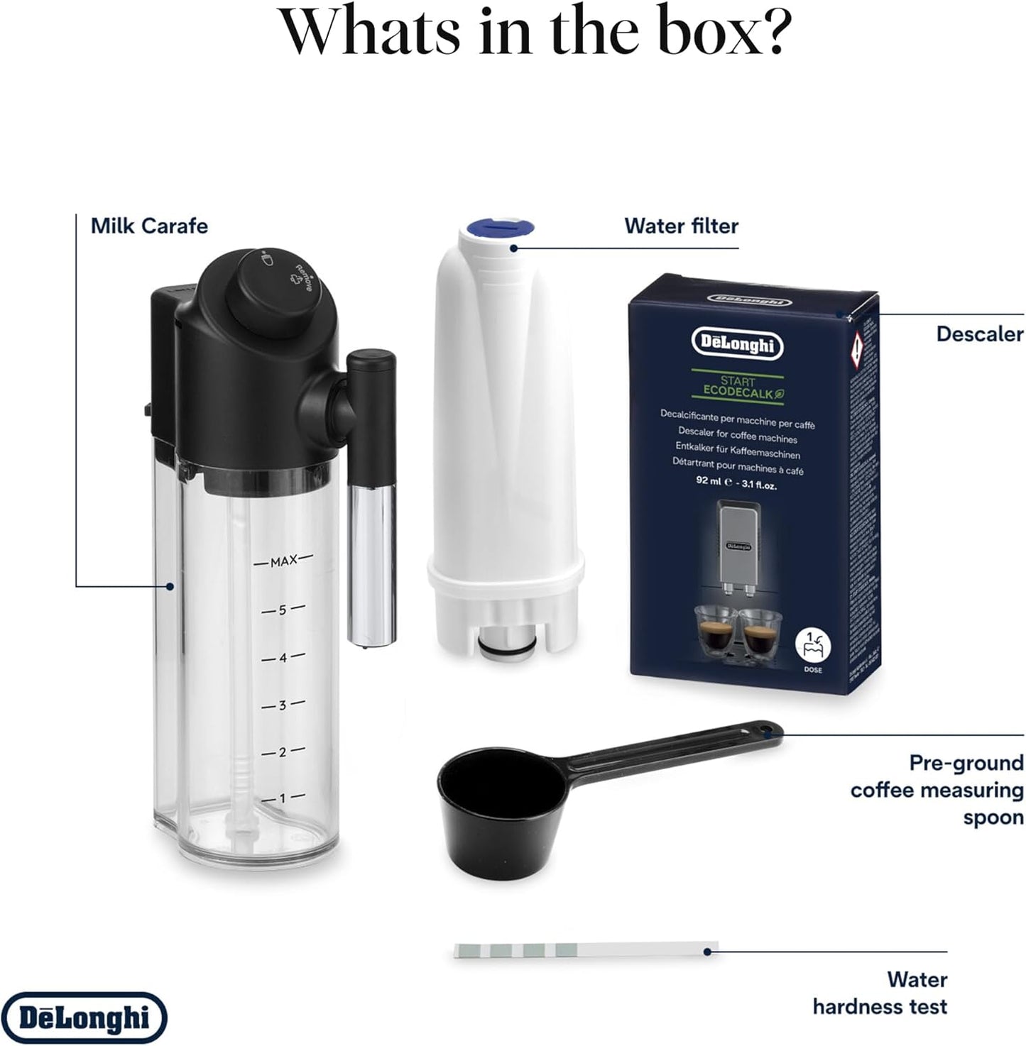 De'Longhi Magnifica Evo Next ECAM310.80.SB, Automatic Coffee Machine With Automatic Milk Frother, Bean To Cup Coffee and Cappuccino Machine with Intuitive Touch Display, Silver/Black